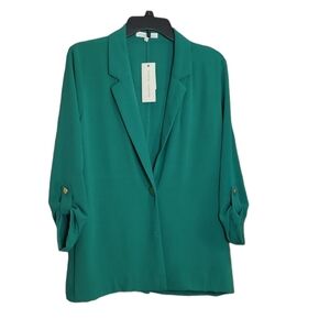 Boyfriend Blazer New Green Madison + Hudson Lightweight sz Small